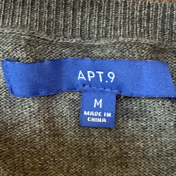 Apt. 9 Grey Black Sequin Lace Appliqué SZ S Cottagecore Romantic Casual Sweater - Picture 8 of 12